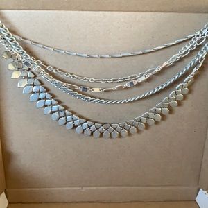 2 in 1 silver Parklane Necklace